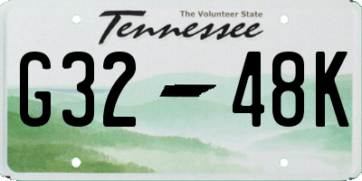 TN license plate G3248K