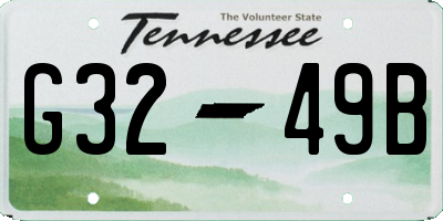 TN license plate G3249B