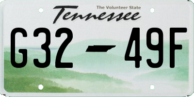 TN license plate G3249F