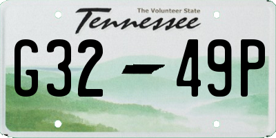 TN license plate G3249P