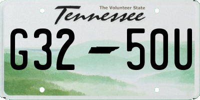 TN license plate G3250U
