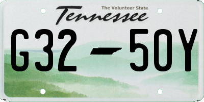 TN license plate G3250Y