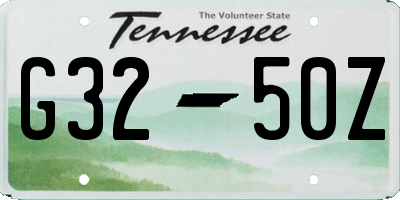 TN license plate G3250Z