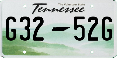 TN license plate G3252G