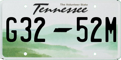 TN license plate G3252M