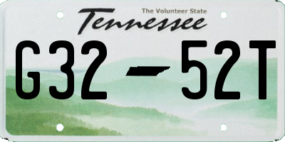 TN license plate G3252T