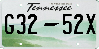 TN license plate G3252X
