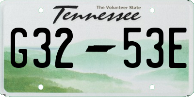 TN license plate G3253E
