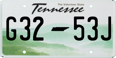 TN license plate G3253J