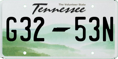 TN license plate G3253N