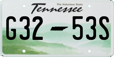 TN license plate G3253S