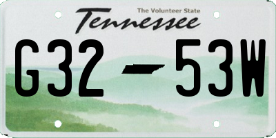 TN license plate G3253W
