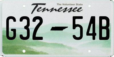 TN license plate G3254B