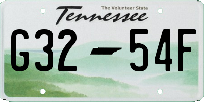TN license plate G3254F