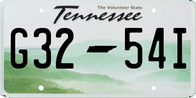 TN license plate G3254I
