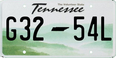 TN license plate G3254L