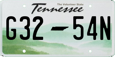 TN license plate G3254N