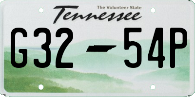 TN license plate G3254P
