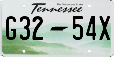 TN license plate G3254X