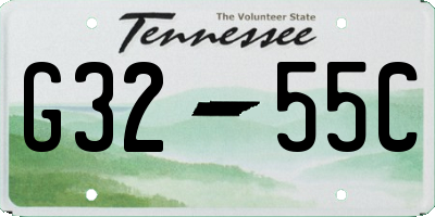 TN license plate G3255C