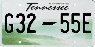 TN license plate G3255E