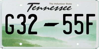 TN license plate G3255F