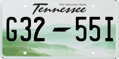 TN license plate G3255I