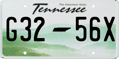 TN license plate G3256X
