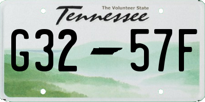 TN license plate G3257F