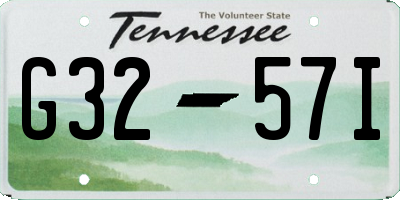 TN license plate G3257I