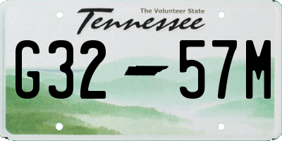 TN license plate G3257M