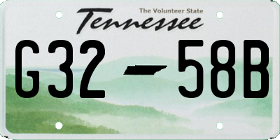 TN license plate G3258B