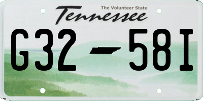 TN license plate G3258I