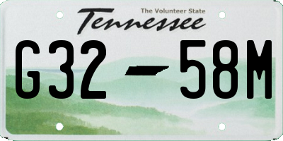 TN license plate G3258M