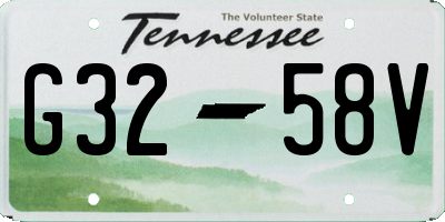 TN license plate G3258V