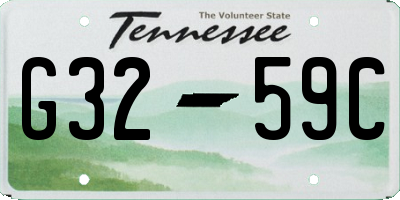 TN license plate G3259C