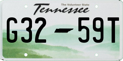 TN license plate G3259T