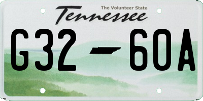 TN license plate G3260A
