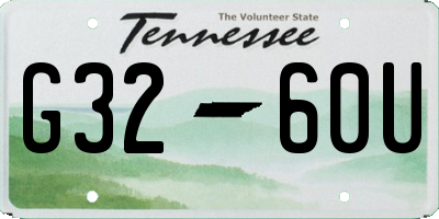 TN license plate G3260U