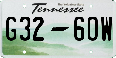 TN license plate G3260W