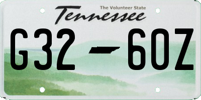 TN license plate G3260Z