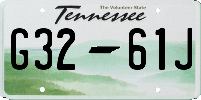 TN license plate G3261J