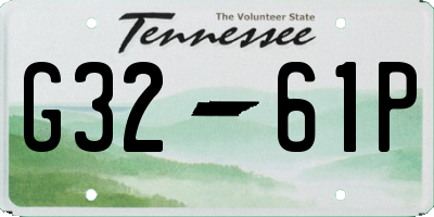 TN license plate G3261P