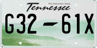 TN license plate G3261X