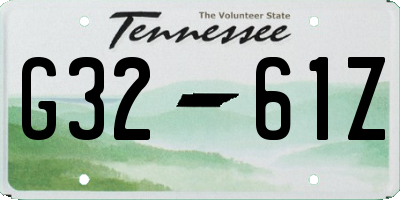 TN license plate G3261Z