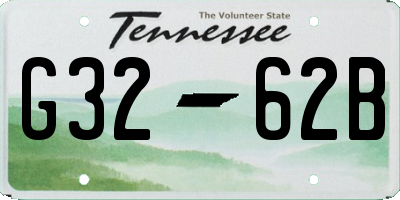 TN license plate G3262B