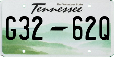 TN license plate G3262Q