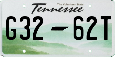 TN license plate G3262T