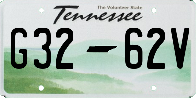 TN license plate G3262V