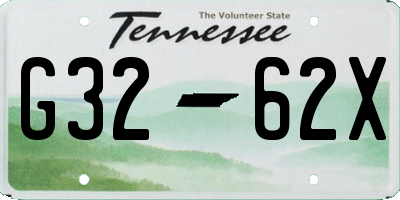 TN license plate G3262X